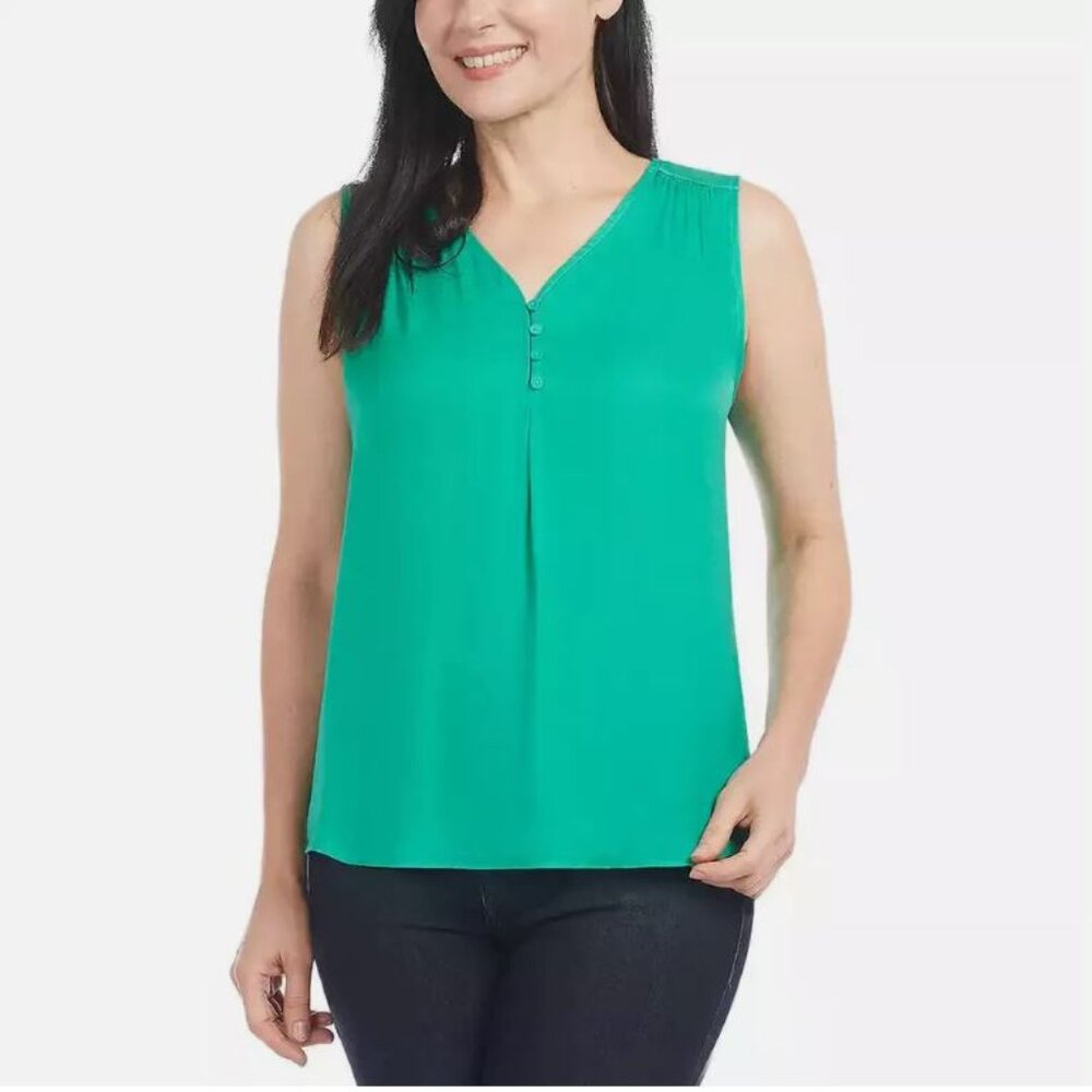 Hilary Radley Ladies' Sleeveless Blouse - Vivid Green - L, XXL